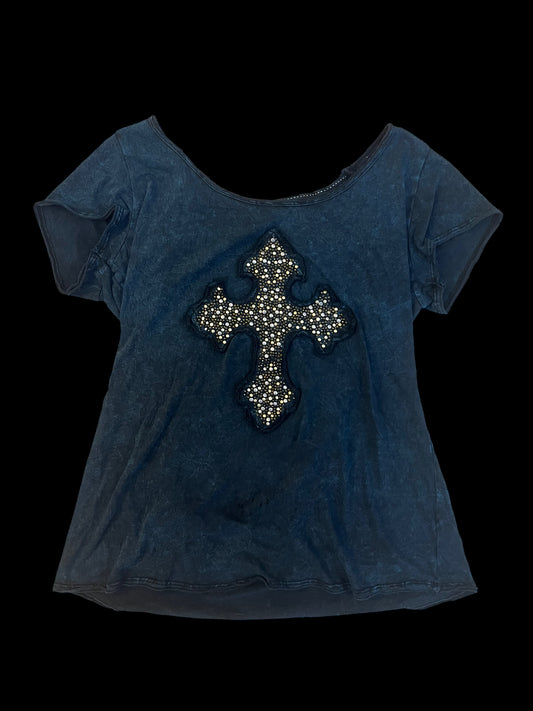 Embellished cross top