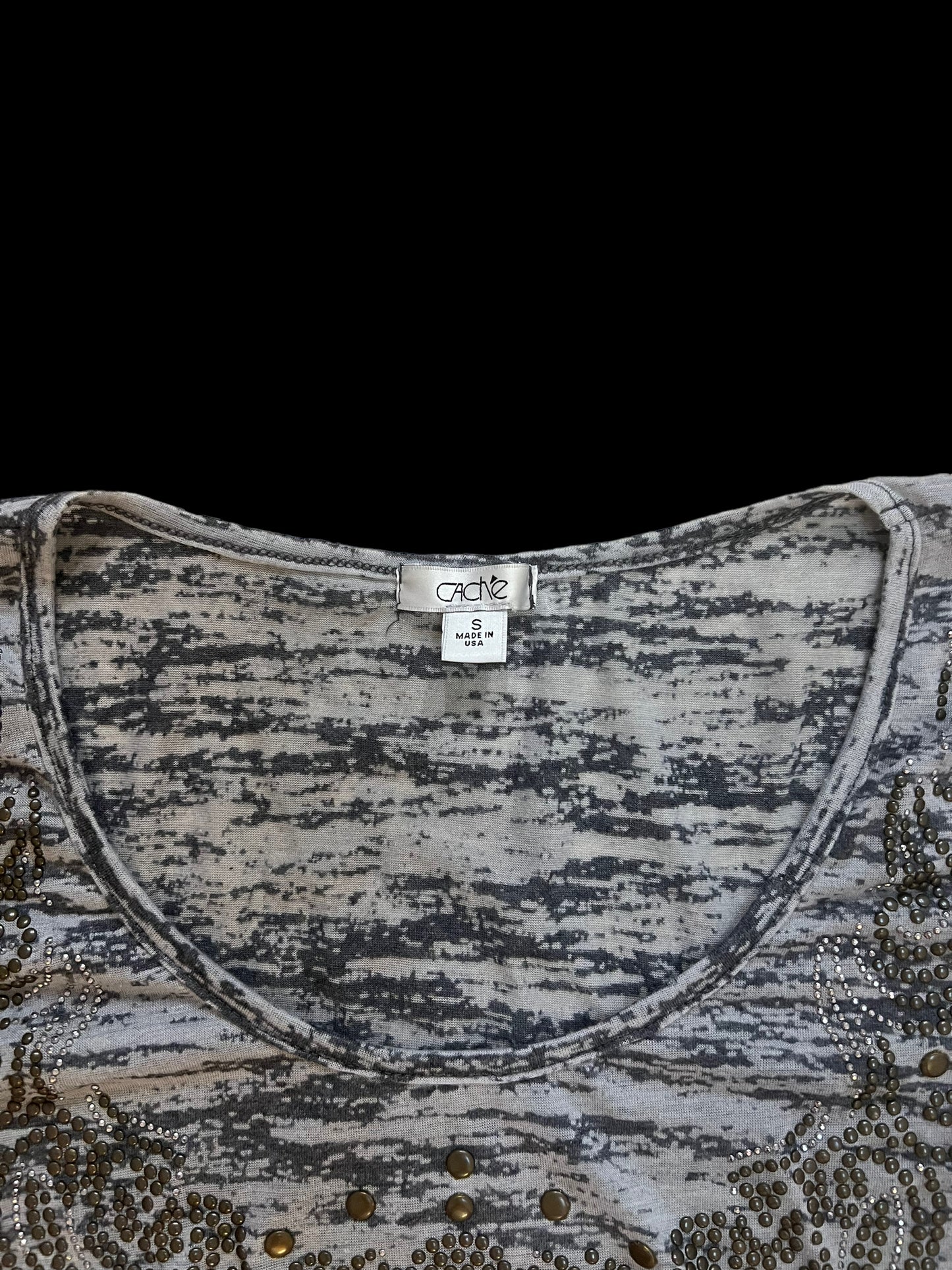 Long-sleeved embellished top