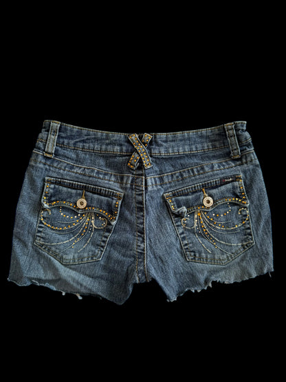 Low rise embellished shorts