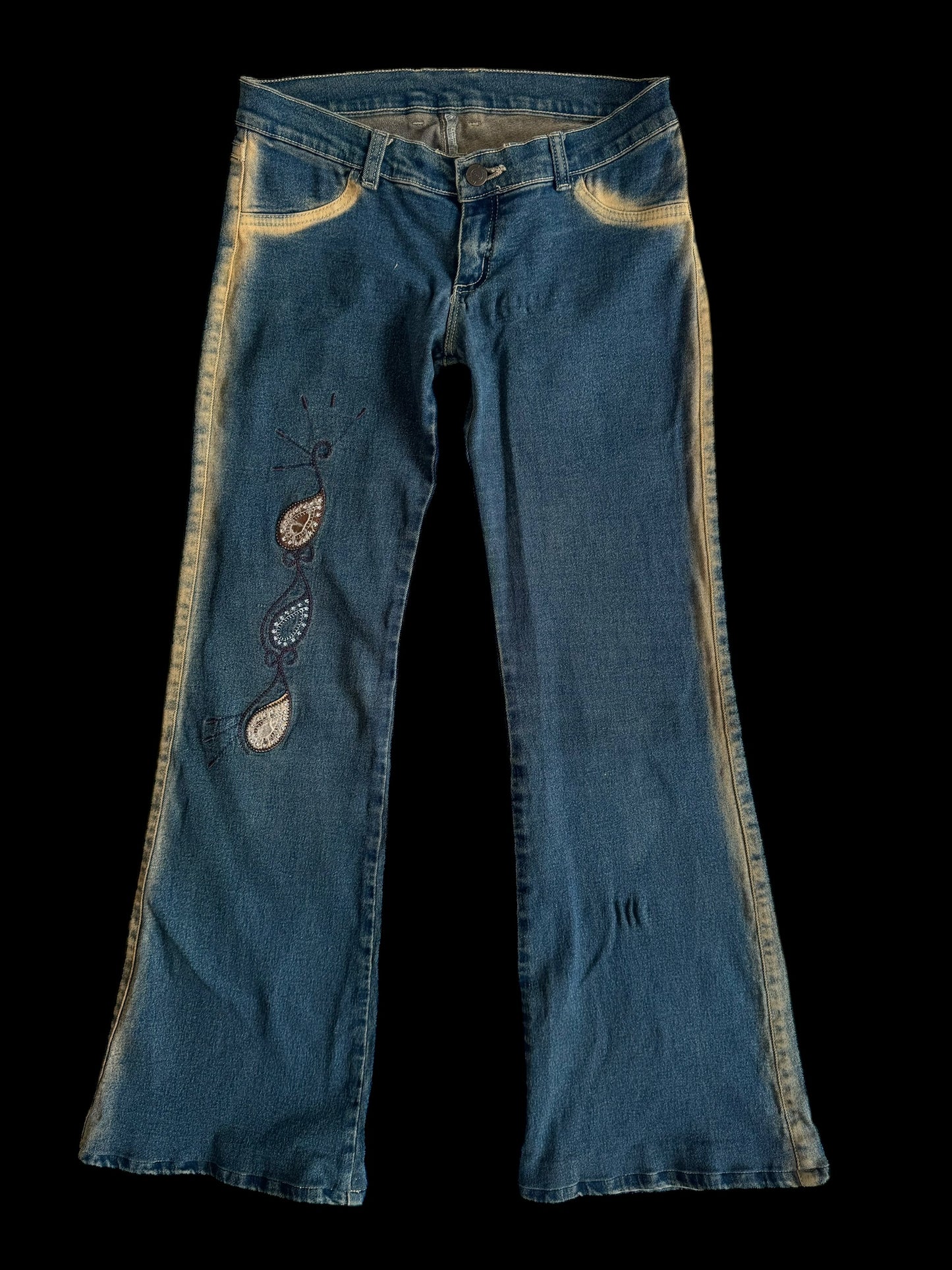 Embroidered flared jeans