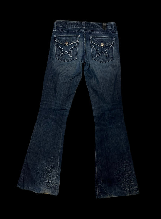 Star embroidered jeans