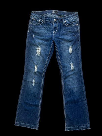 Embellished cross jeans