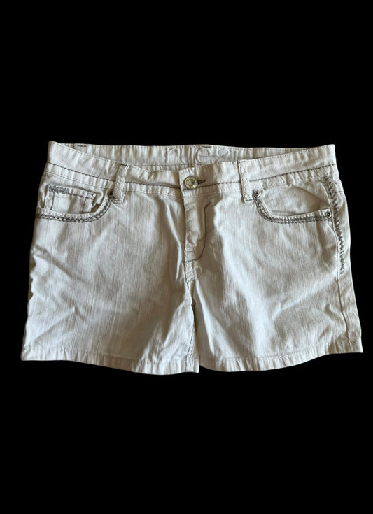 White cargo shorts