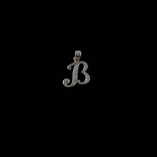 Silver “B” pendant