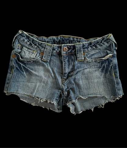 Low rise jean shorts