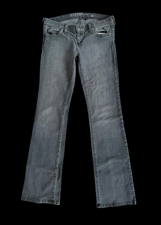 Grey low-rise jeans