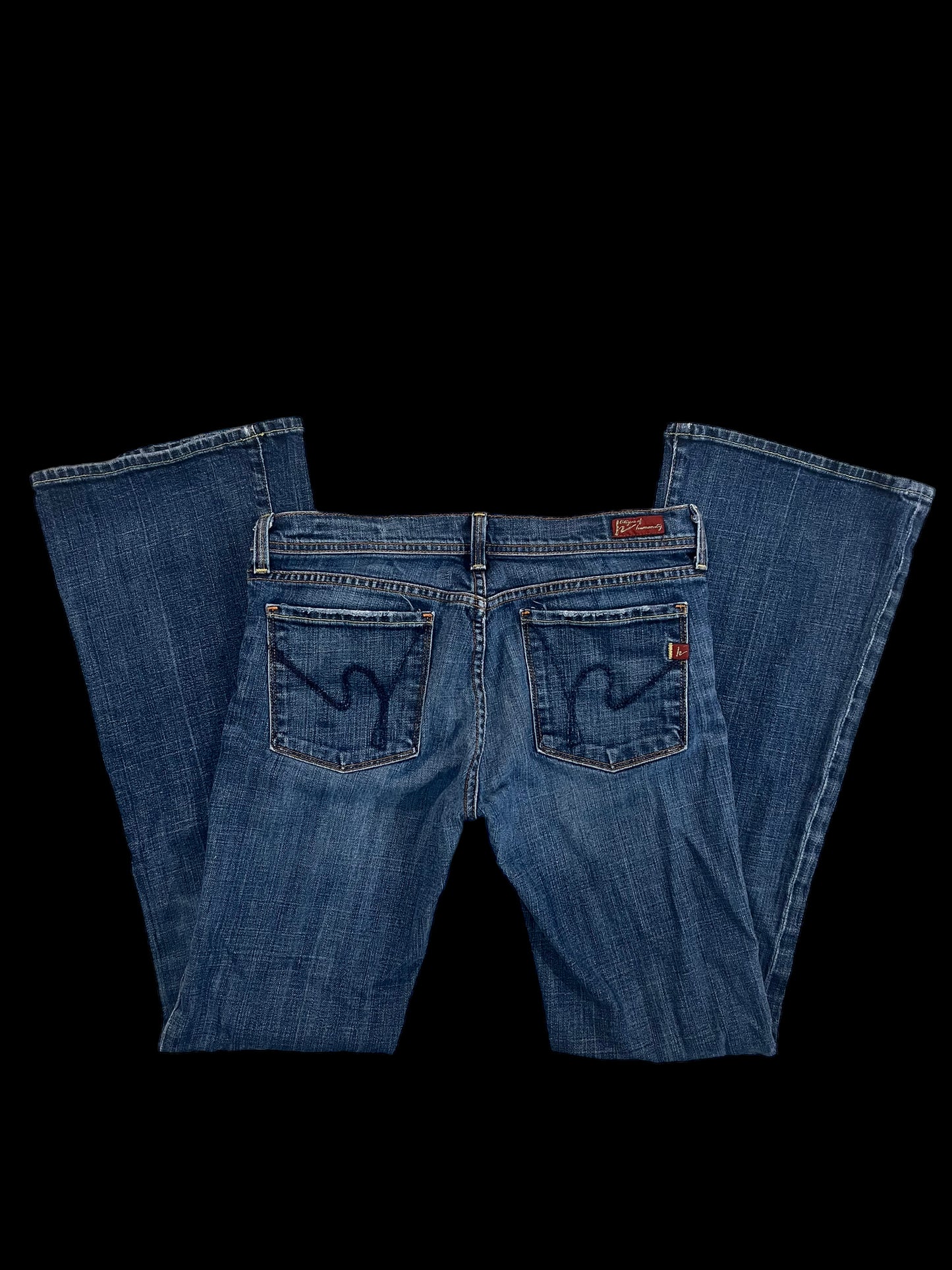 Bootcut low-rise jeans