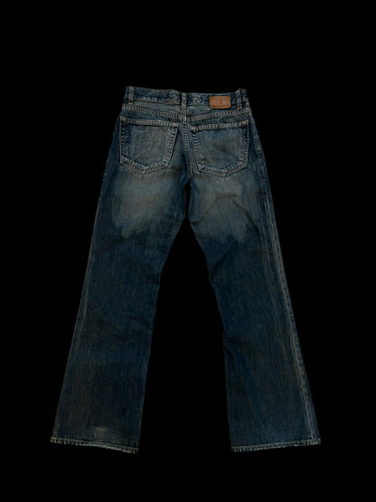 Low-rise boot cut jeans
