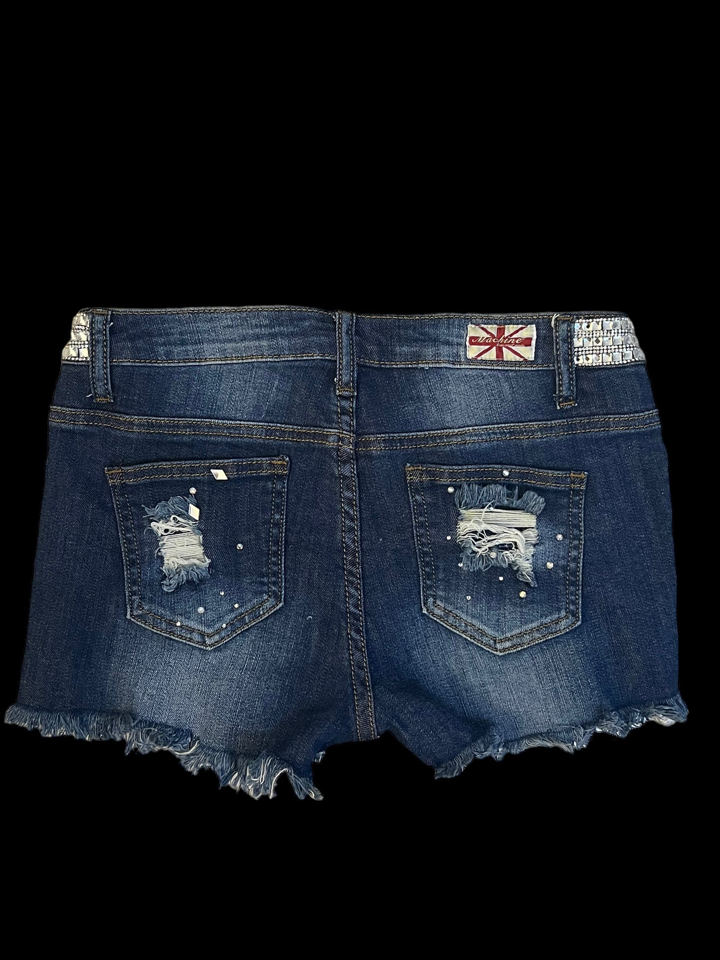 Bedazzled jean shorts