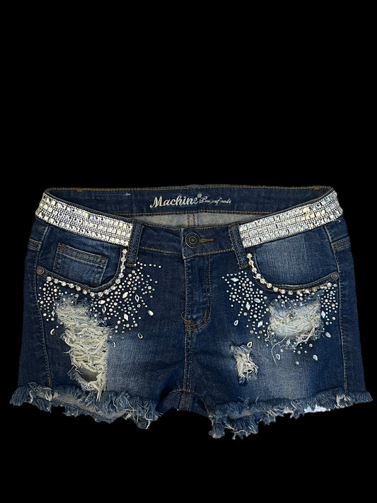 Bedazzled jean shorts