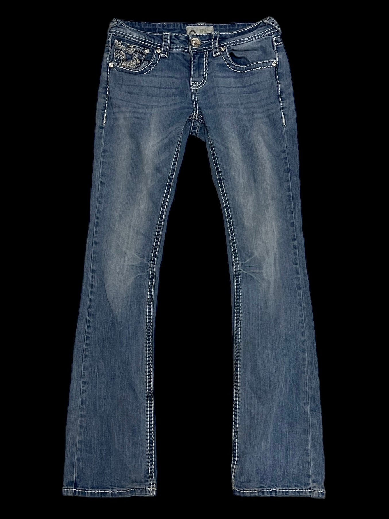 Stylo, Jeans, Stylo Faded Thick Stitch Lowrise Denim Jeans Mens Or Womens