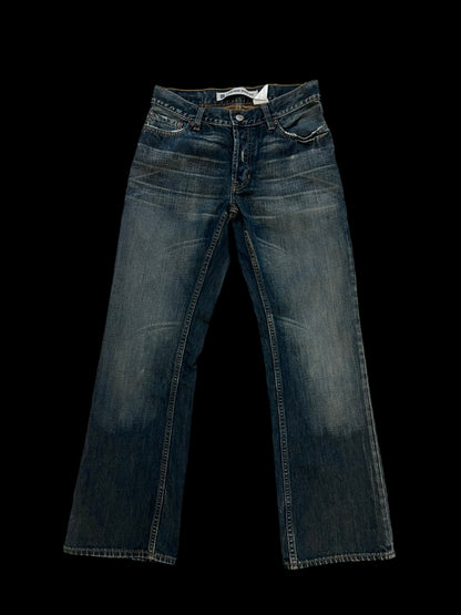 Low-rise boot cut jeans